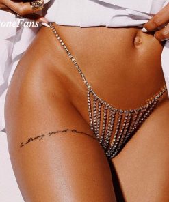 Chain Body Jewellery Rhinestone Underwear For Women