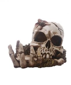 Skull Smoker Hand Ashtray Figurine Home Decor