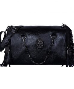 Skull Chain Tassel Designer Rivet Women’s Vintage Shoulder Bag