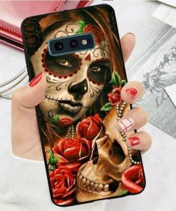 Mexican Skull Girl With Flowers Phone Cover For Samsung Galaxy