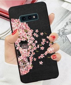 Skull Pink Flowers Phone Cover For Samsung Galaxy