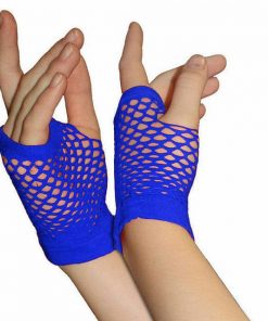 Short Wrist Gothic Punk Mesh Fingerless Gloves 10 Colors