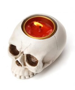Crown Skull Resin Candlestick Candle Holder