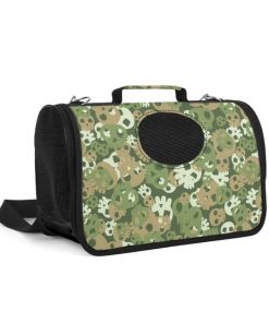 Skull Green Shoulder Bag Portable Travel Cat or Dog Carrier