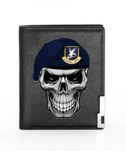Military Skull Billfold Slim Wallet