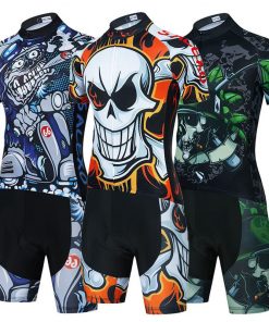 Skull Pattern Cycling Jersey Bicycle Clothing Sets