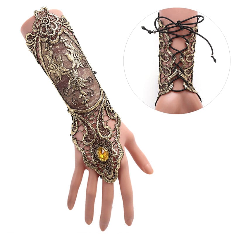 1pc Gothic Steampunk Fingerless Arm Lace Cuff