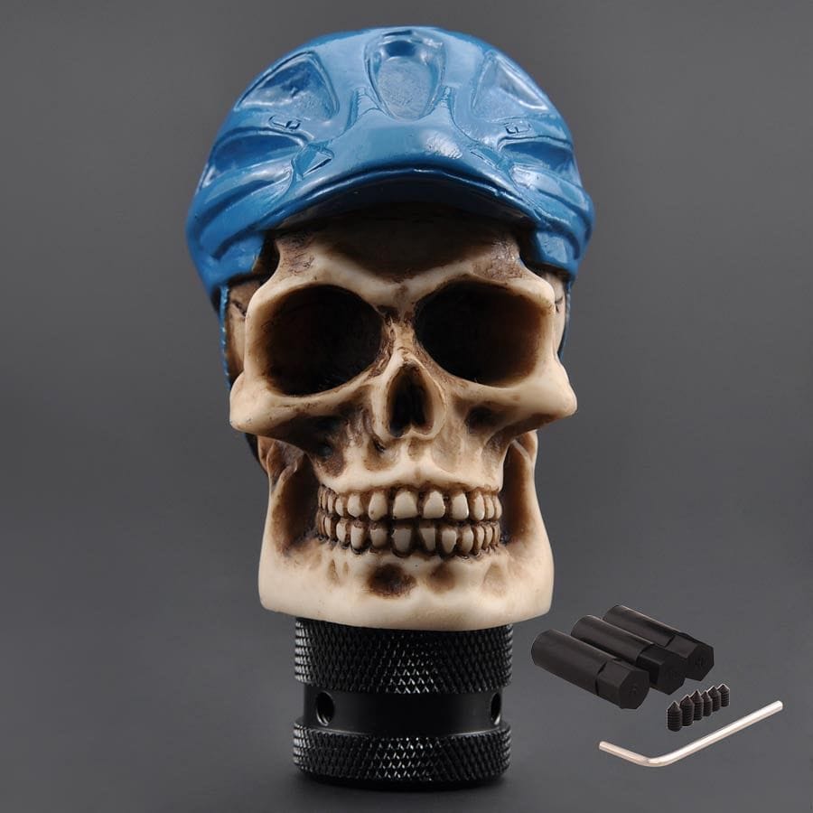 Blue Hat Skull Universal Gear Shift Knob Shifter