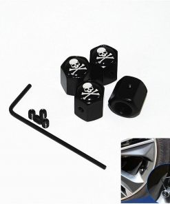 4Pcs/Set Skull Car Tire Valve Stem Caps