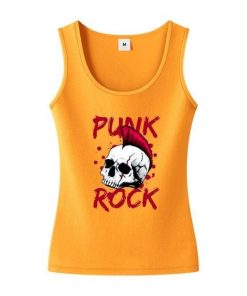 Punk Rock Skull Print Tank Top 4 Colors