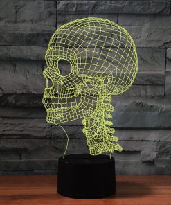 Skull Acrylic Touch Illusion Night Light Remote Control 16 Colors