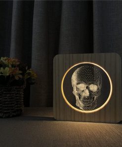 Skull Head 3D USB LED Arylic Table Light Switch Control