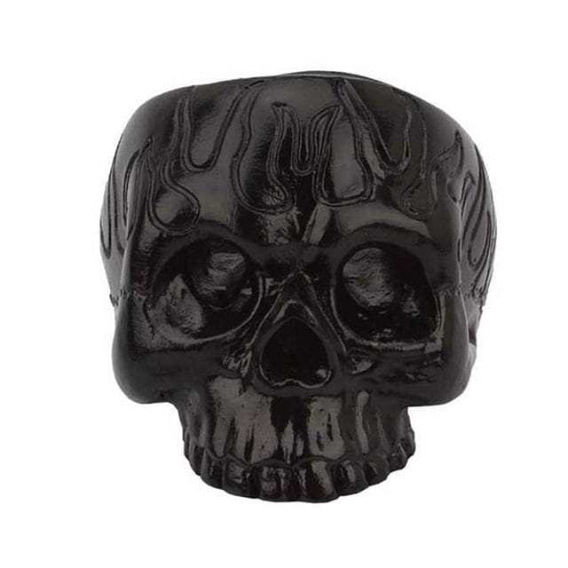 Black Skull Candle Holder Resin Decoration