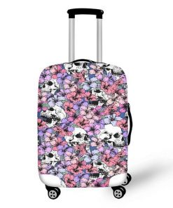 Skull Pattern Elastic Travel Luggage Protective Cover