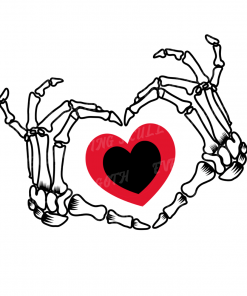 Skeleton Hands With Heart Image | Instant Download | Digital File | SVG | JPG | PNG | EPS