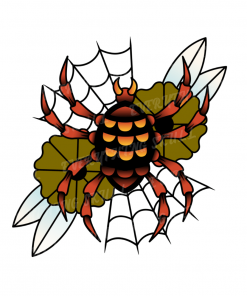 Spider On Flowers and Web Image | Instant Download | Digital File | SVG | JPG | PNG | EPS