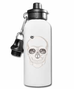 Skull Head Full White Water Bottle