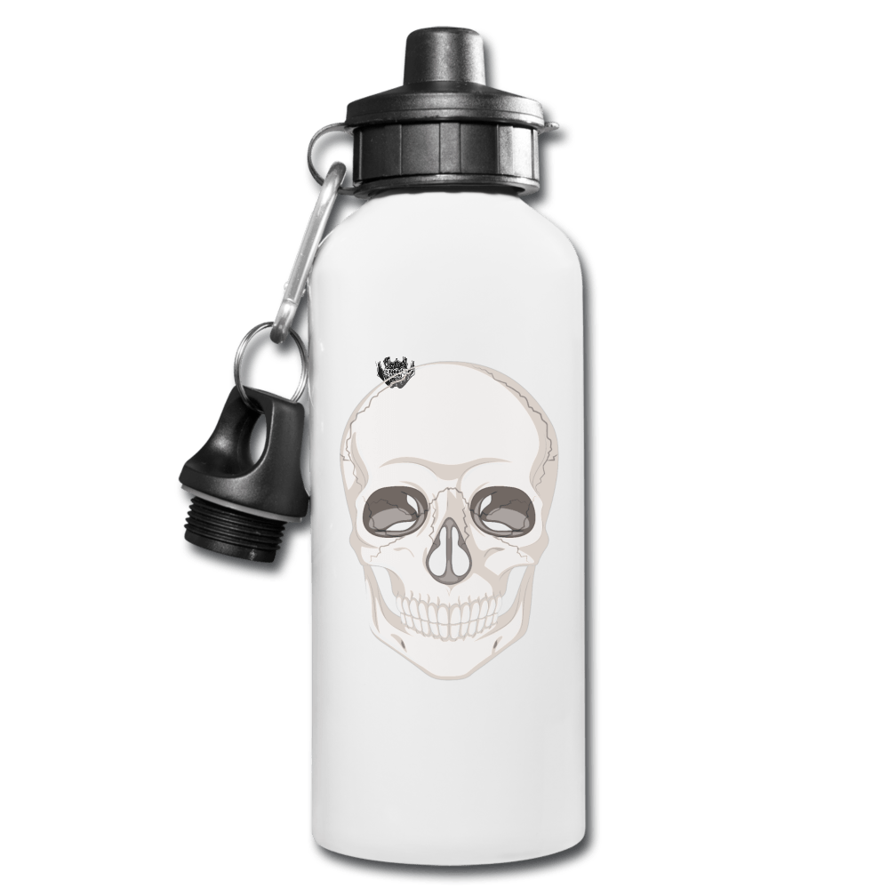 Skull Head Full White Water Bottle