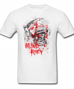 Men’s Blind Fury Skull Print Short Sleeve T-Shirt