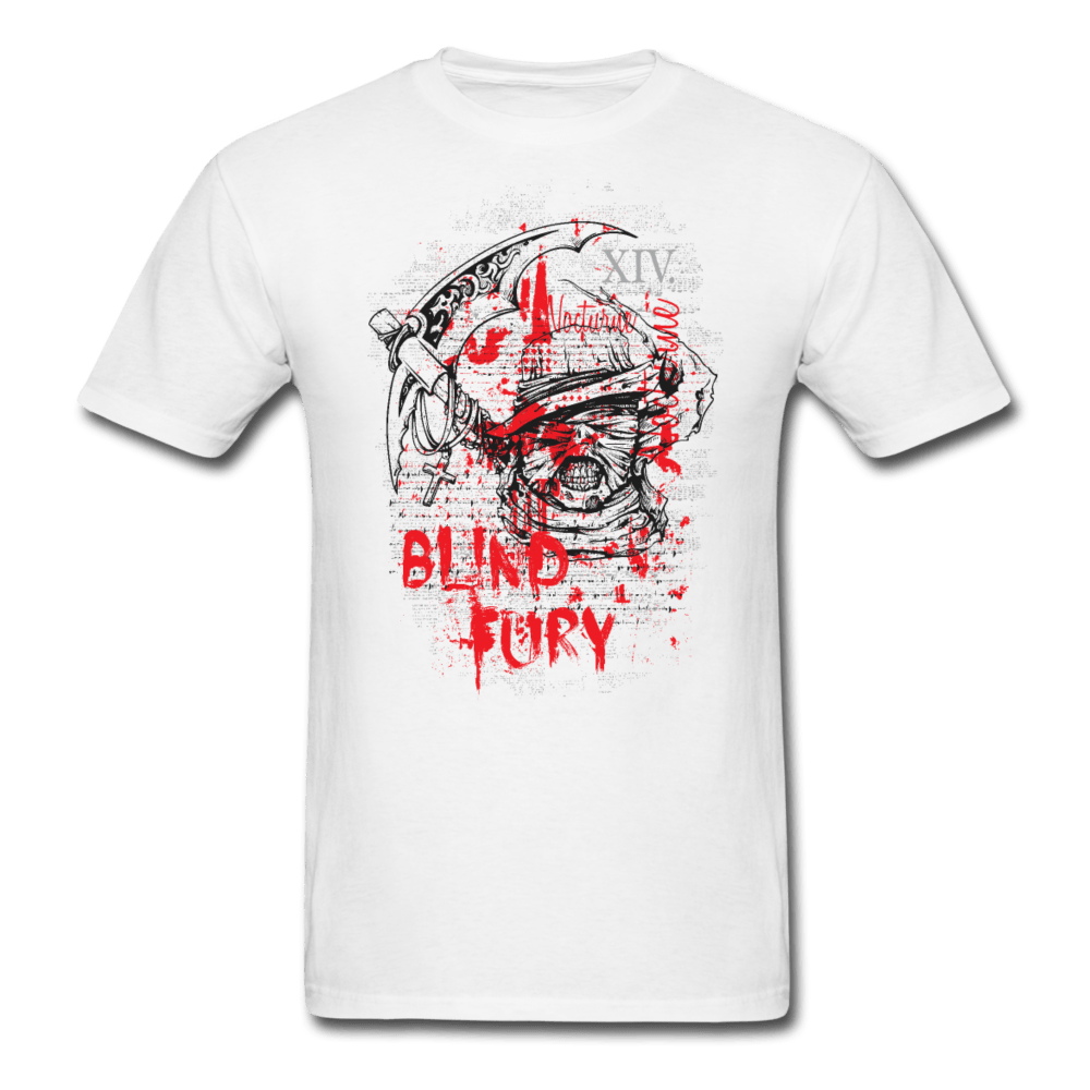 Men’s Blind Fury Skull Print Short Sleeve T-Shirt