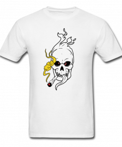 Mens Flaming Skull T-Shirt