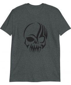 Black Tribal Skull T-Shirt