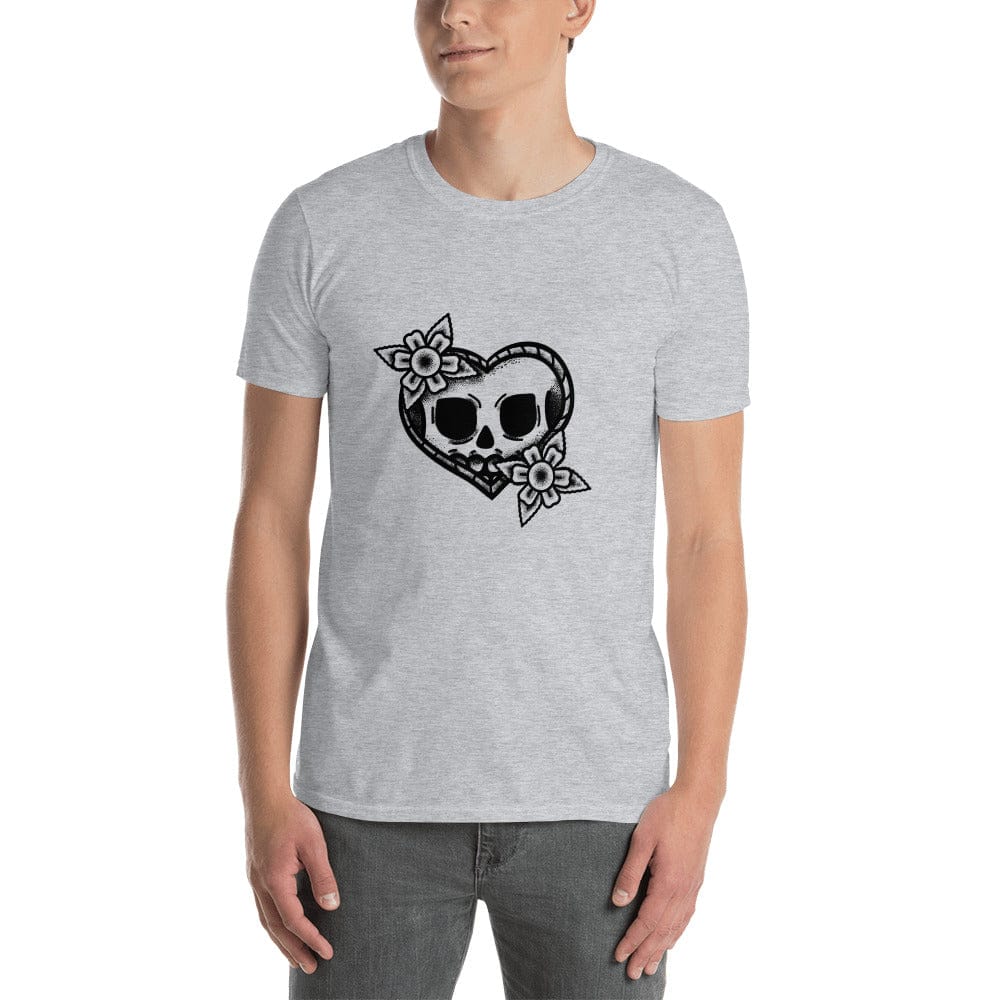 Shull Heart Flowers – Skull T-Shirt