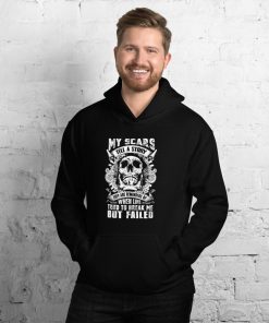My Scars Tell A Story – Skull Hoodie – up to 5XL