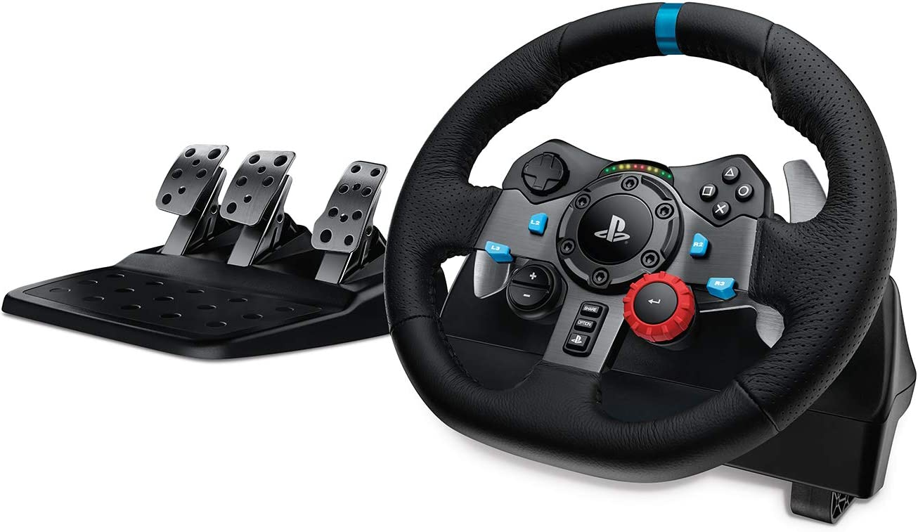 You are currently viewing Logitech G29 Driving Force Racing Wheel and Floor Pedals, Real Force Feedback, Stainless Steel Paddle Shifters, Leather Steering Wheel Cover for PS5, PS4, PC, and Mac