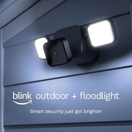 Blink Floodlight camera - Wireless smart security Outdoor camera (3rd Gen) + LED mount, two-year battery, motion detection