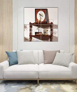 Full Length Mirror Tiles, 4Pcs 12×11 Inch Glass Full Body Wall Mirror for Home Gym Bedroom Living Room Closet Door Dorm