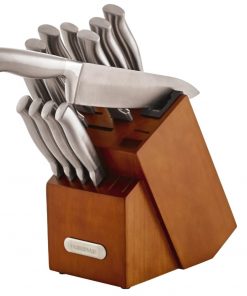 Professional 18-piece Forged Hollow Handle Stainless Steel Knife Block Set with Built-in