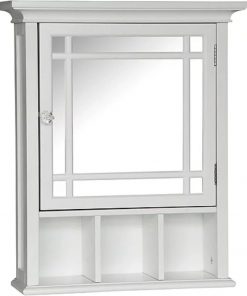 Teamson Home Neal Removable Wooden Medicine Cabinet with Mirrored Door